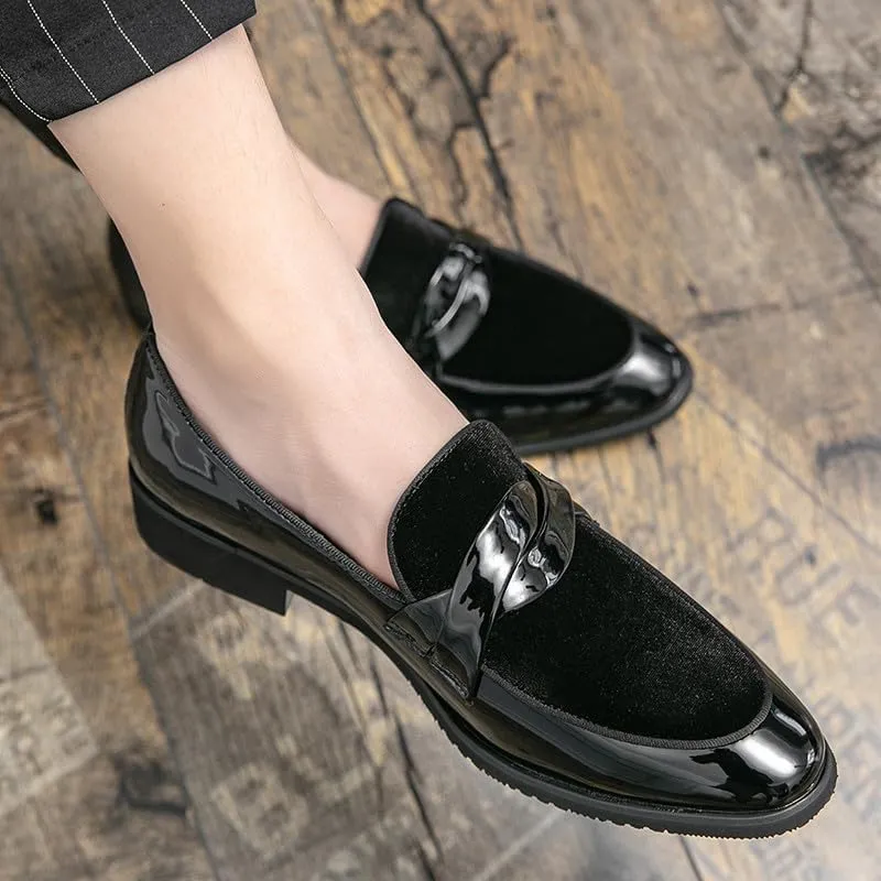 Santimon Mens Slip-On Penny Loafer Casual Dress Shoes Wedding Formal Dress Tuxedo Shoes