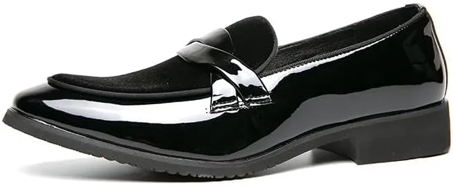 Santimon Mens Slip-On Penny Loafer Casual Dress Shoes Wedding Formal Dress Tuxedo Shoes