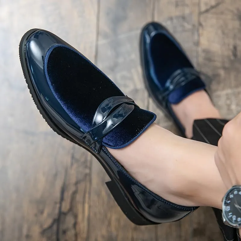 Santimon Mens Slip-On Penny Loafer Casual Dress Shoes Wedding Formal Dress Tuxedo Shoes