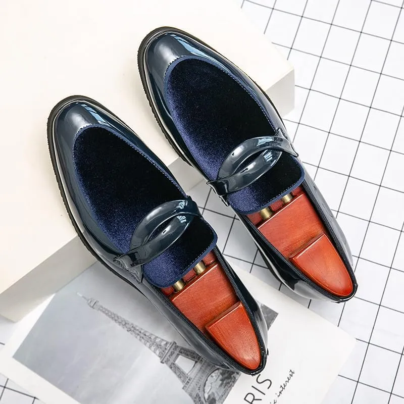 Santimon Mens Slip-On Penny Loafer Casual Dress Shoes Wedding Formal Dress Tuxedo Shoes