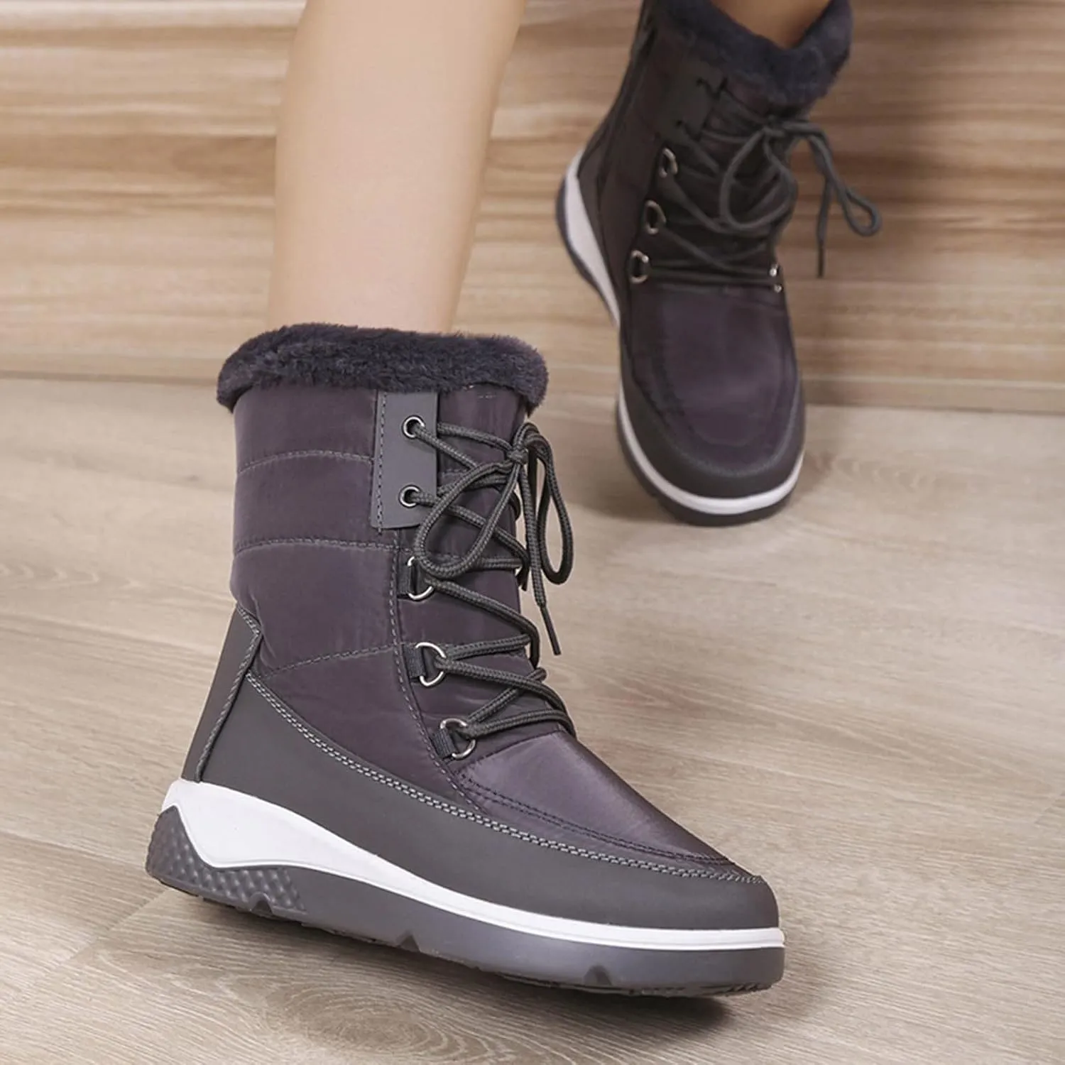 SBGMoSJ Waterproof Winter Boots Women Zipper Womens Winter Boots Waterproof Zipper Fuzzy Knee High Winter Boots for Women Women's Winter Boots Winter Dress Boot for Women 2023