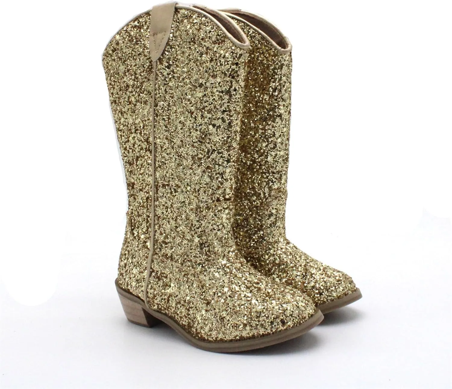 Sequins High Heels Pumps for Girl Waterproof Cowboy Western Boots Boot Knee High Boots Mid Calf Boots