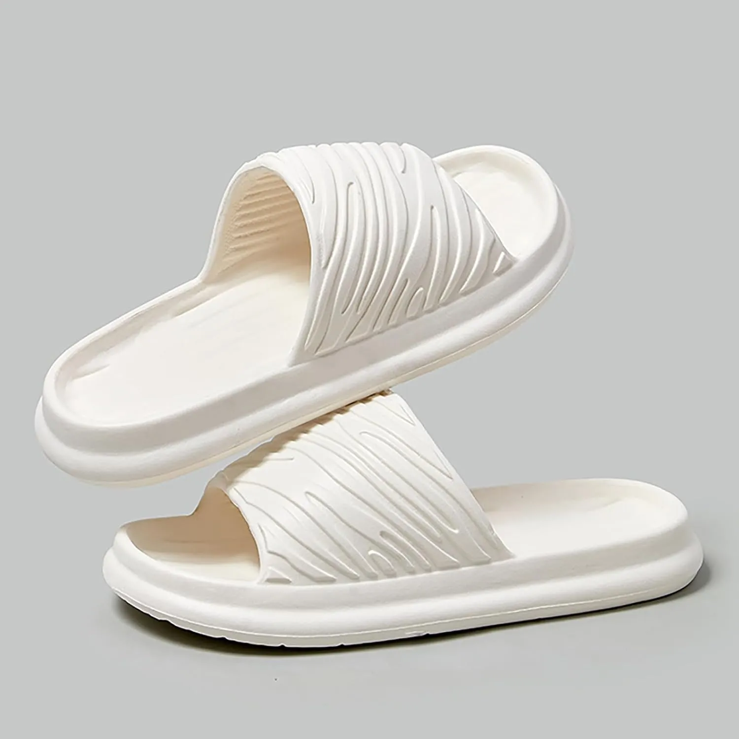 Shower Slippers Ultra Comfort Non-Slip Shower Sandals Indoor and Outdoor Non Slip Quick Drying Cloud Slides for Women with Arch Support