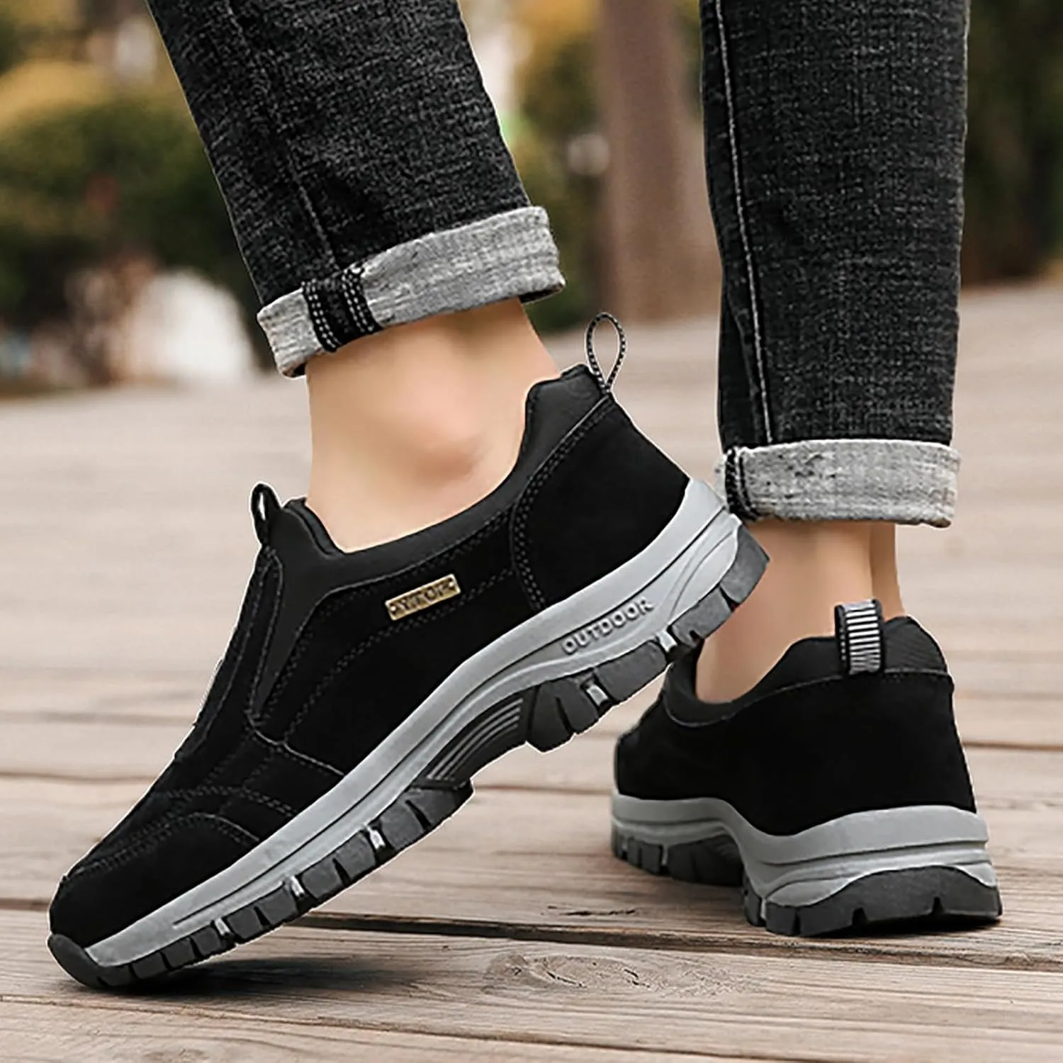 Slip on Loafers Men??s Hiking Shoes Lightweight Walking Shoes Comfortable Trekking and Trail Shoes for Outdoor Driving
