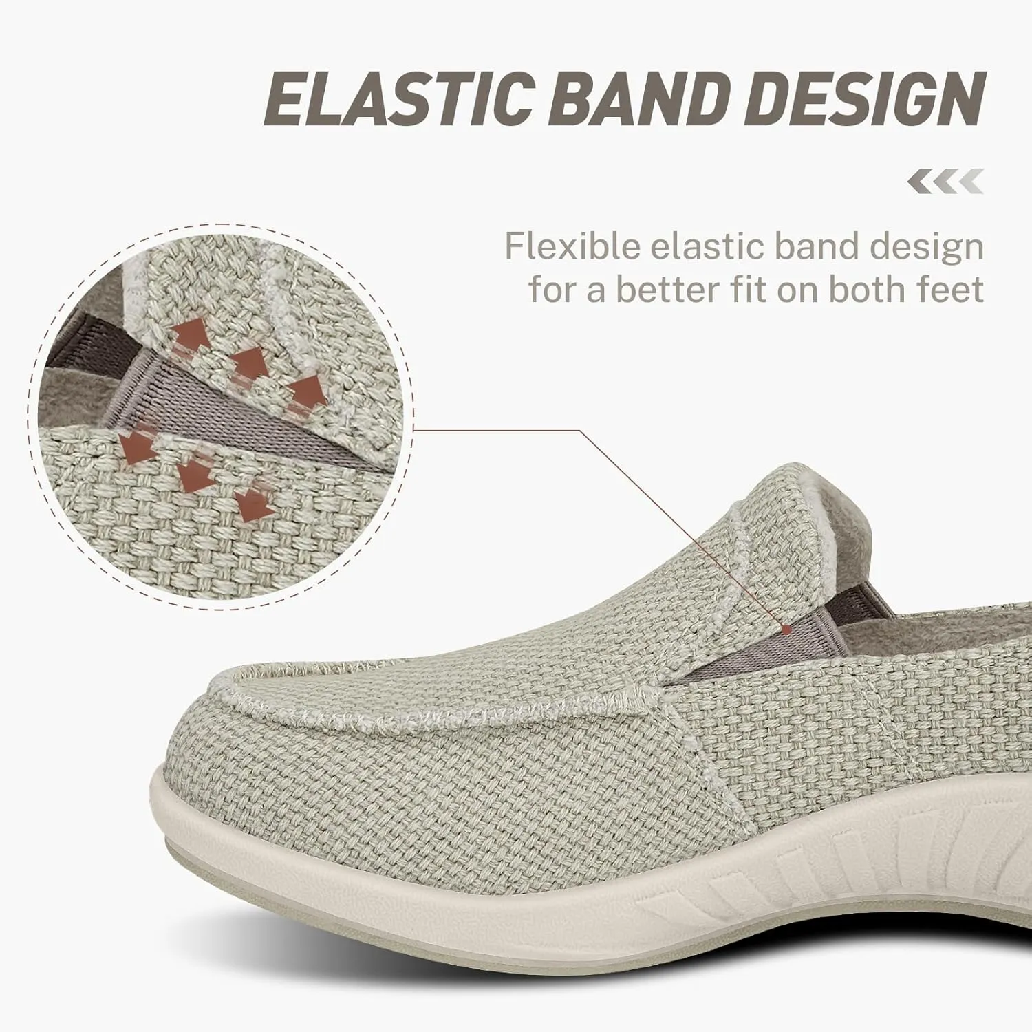 Slip On Shoes Women, Comfortable Loafers for Women Shoes with Arch Support, Orthopedic Walking Boat Shoes Women, Indoor Outdoor House Shoes with Non-Slip Rubber Sole