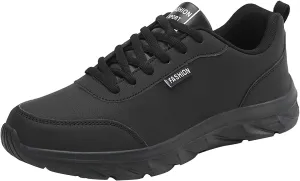 Slip-on Walking Shoes for Men Wide Width Sneakers Lace-Up Hiking Shoes Outdoor Work Shoes Waterproof Trekking Shoes