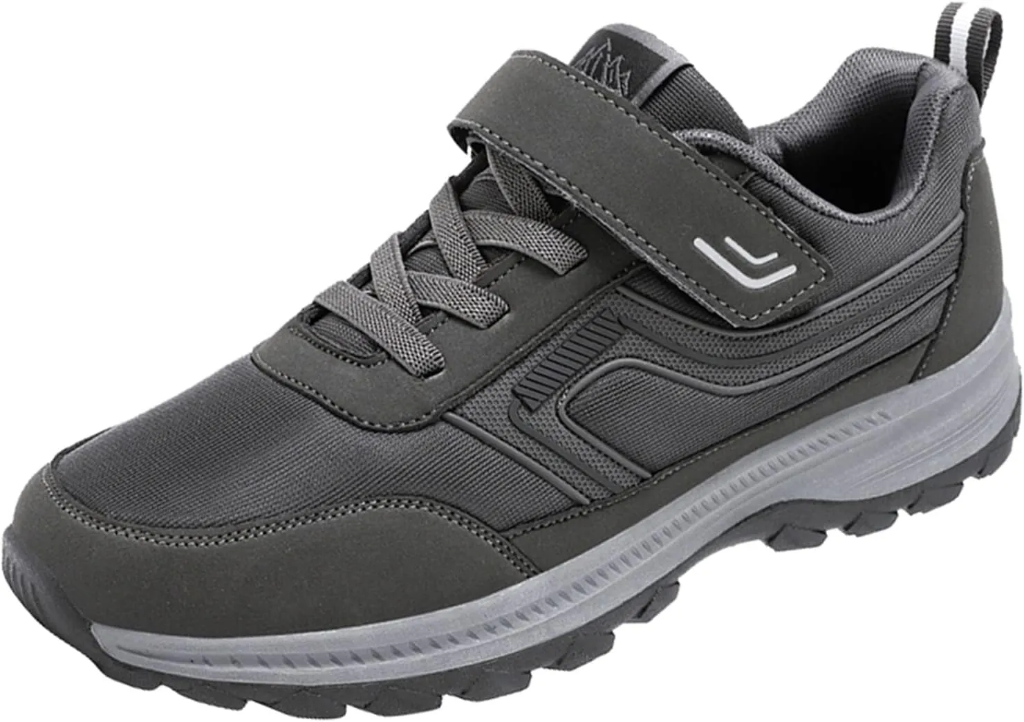 Slip-on Walking Shoes for Men Wide Width Sneakers Lace-Up Hiking Shoes Outdoor Work Shoes Waterproof Trekking Shoes