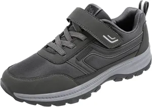 Slip-on Walking Shoes for Men Wide Width Sneakers Lace-Up Hiking Shoes Outdoor Work Shoes Waterproof Trekking Shoes