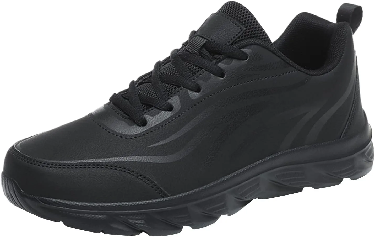 Slip-on Walking Shoes for Men Wide Width Sneakers Lace-Up Hiking Shoes Outdoor Work Shoes Waterproof Trekking Shoes