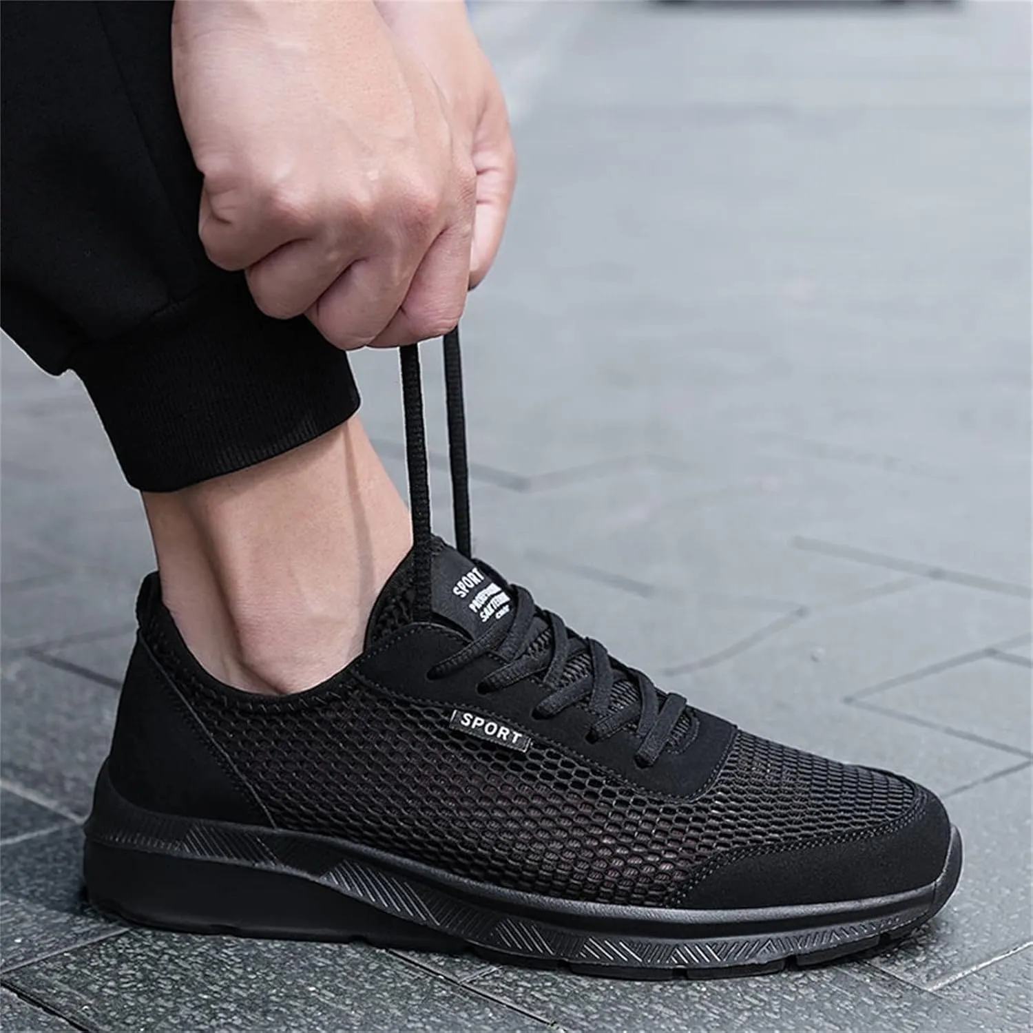 Sneakers for Men Casual Non Slip Work Shoes Athletic Tennis Shoes Lightweight Breathable Running Shoes Footwear