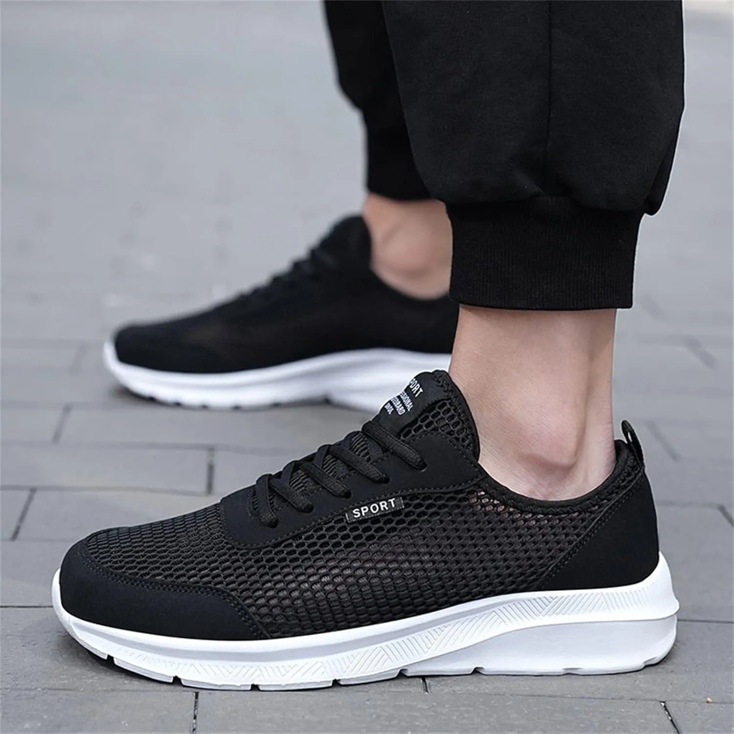 Sneakers for Men Casual Non Slip Work Shoes Athletic Tennis Shoes Lightweight Breathable Running Shoes Footwear