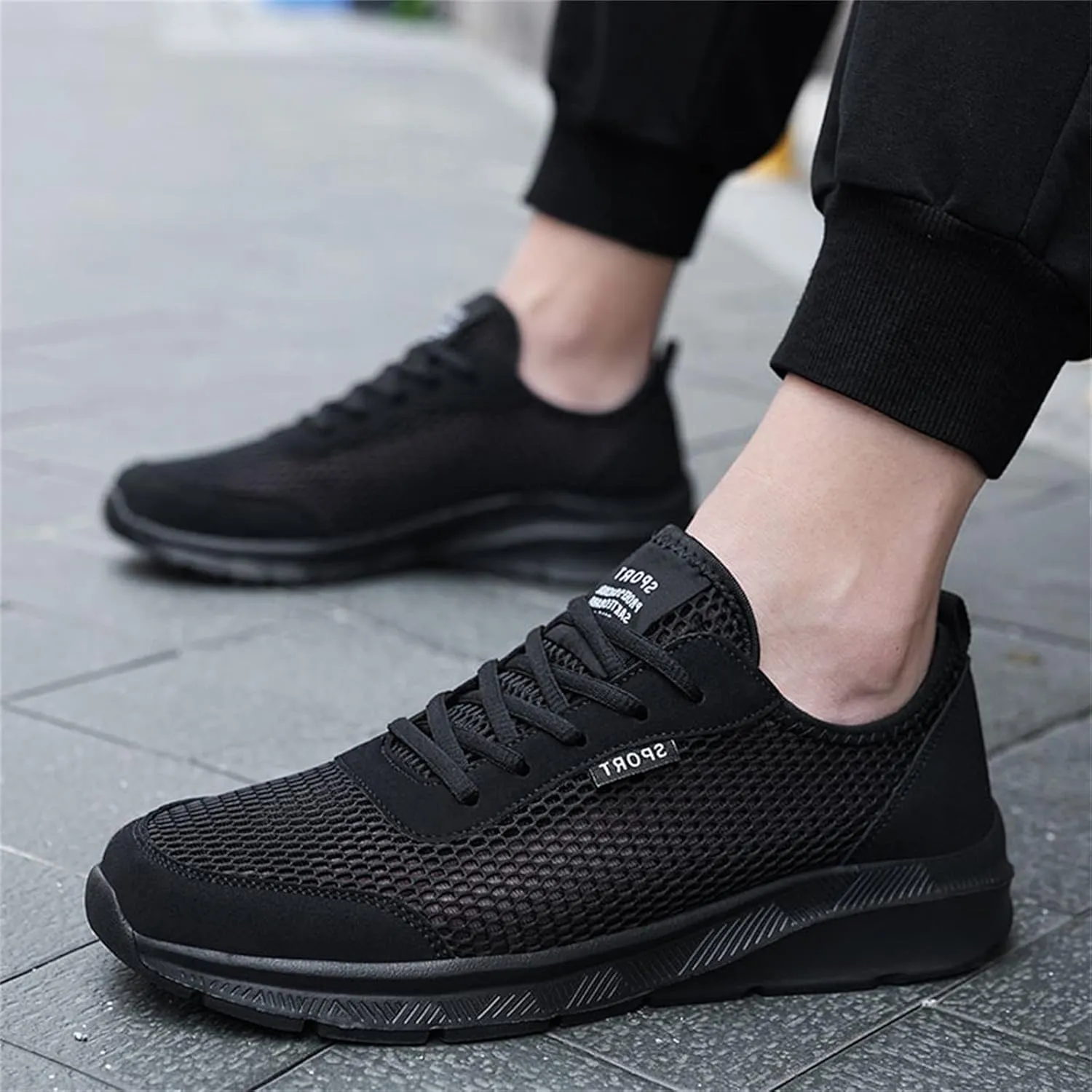 Sneakers for Men Casual Non Slip Work Shoes Athletic Tennis Shoes Lightweight Breathable Running Shoes Footwear