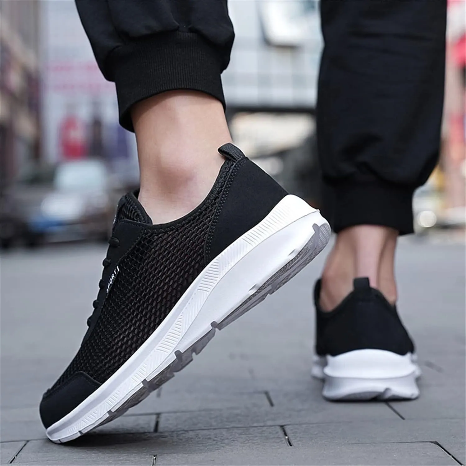 Sneakers for Men Casual Non Slip Work Shoes Athletic Tennis Shoes Lightweight Breathable Running Shoes Footwear