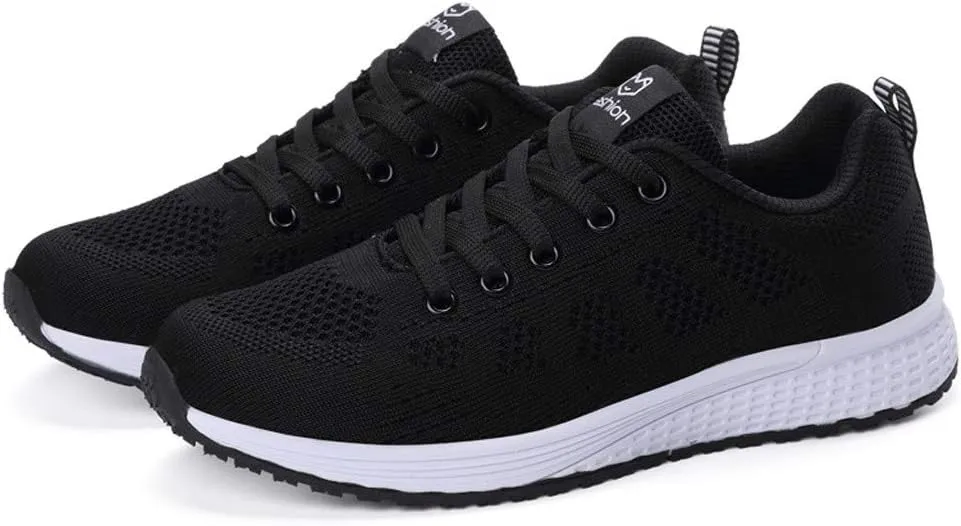 Sneakers for Women Casual Mesh Breathable Lace Up Walking Womens Running Shoes Mesh Shoes Dressy Casual Wedge Sneakers Platform Tennis Shoe Cross Trainer Shoe