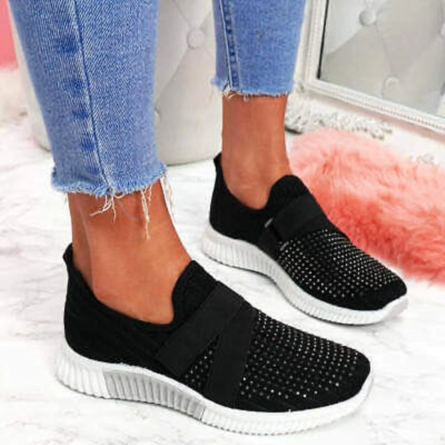 Sneakers for Women Cute Shoes for Teen Girls Women's Platform Fashion Sneakers Black Women Lace Up Fashion Comfortable Walking Shoes Canvas Men