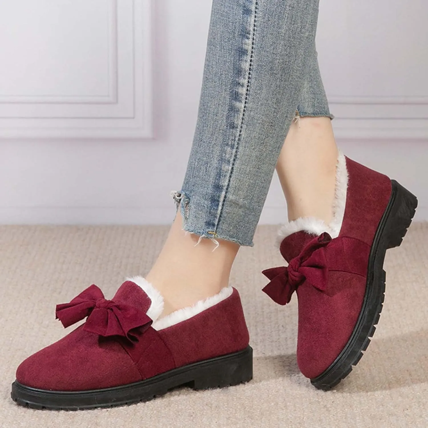 Snow Boots Cute Snow Boots for Women Waterproof Warm Womens Winter Dress Boots Size 12 Womens Winter Boots Wide Toe Slip Resistant Snow Boots for Women Waterproof Womens Boots Tall