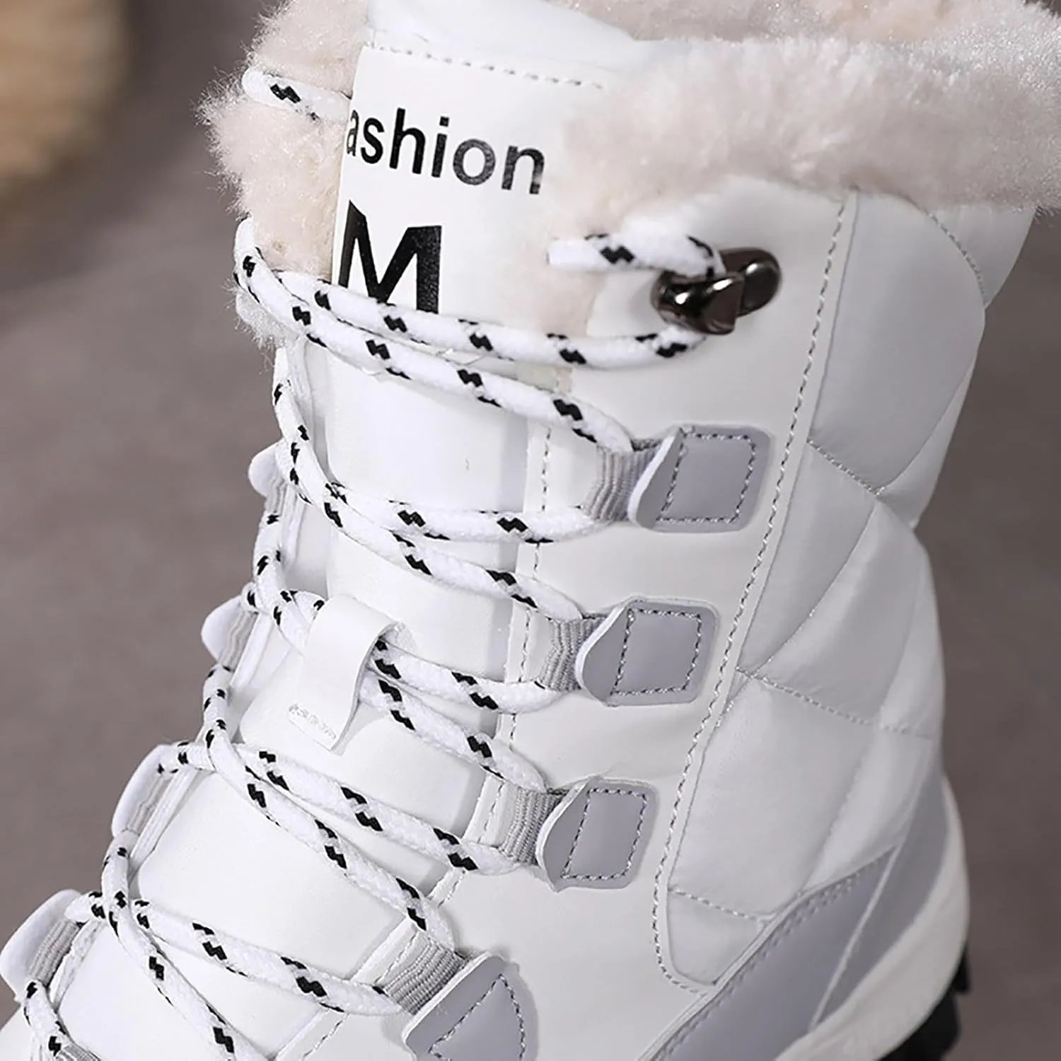 Snow Boots For Women Winter Boots for Women Large Size Outdoor Travel Thickened High Cotton Shoes Mid Calf Boots