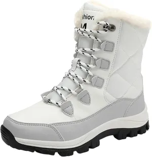 Snow Boots For Women Winter Boots for Women Large Size Outdoor Travel Thickened High Cotton Shoes Mid Calf Boots