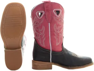 Soto Boots K3005 Girls Two-Toned Broad Square Toe Boots