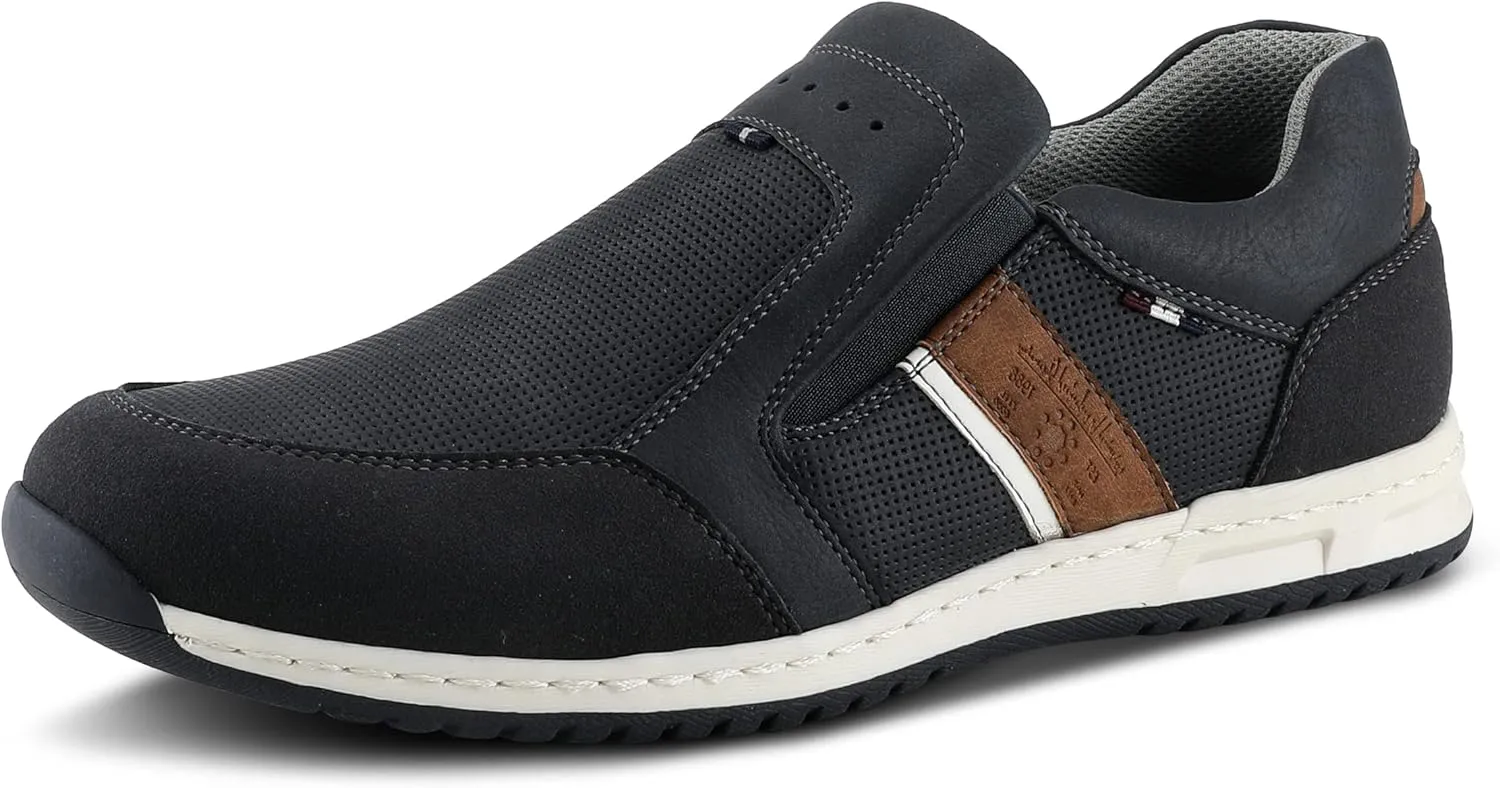 Spring Step Men's Hoover Slip-On Shoes ?C Casual Sporty Loafers with Cushioned Footbed and Shock-Absorbing Sole