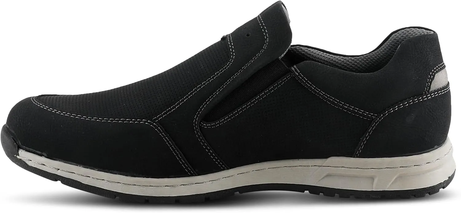 Spring Step Men's Hoover Slip-On Shoes ?C Casual Sporty Loafers with Cushioned Footbed and Shock-Absorbing Sole