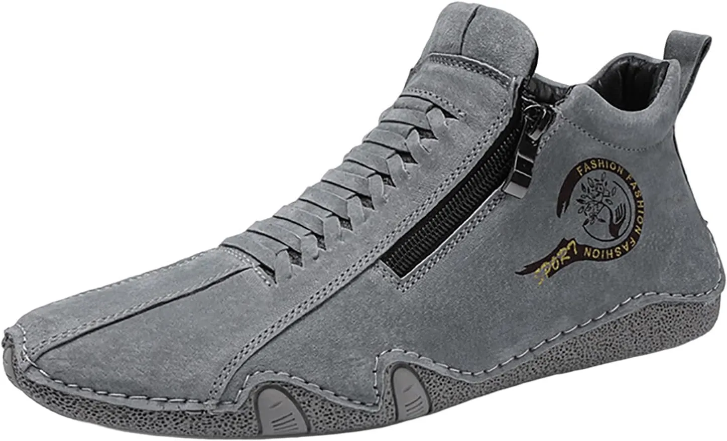 Suede Boots for Men Waterproof Leather Sneakers Casual Non-Slip Walking Shoes Breathable Outdoor Shoes 2024