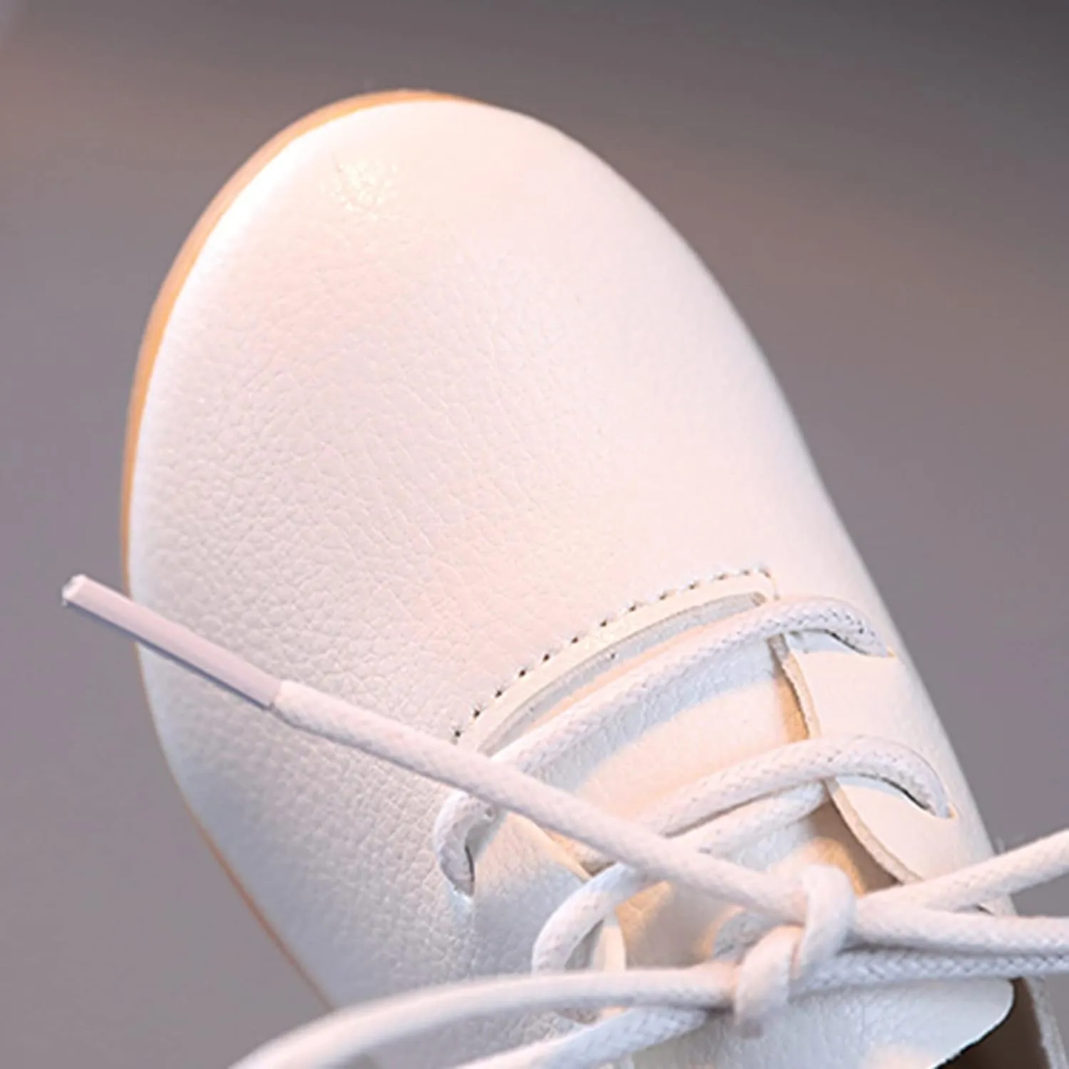 Summer and Autumn Fashion Cute Girls Casual Shoes Solid Color Round Toe Lace Up Dress Shoes Baby Boy Sandals (White, 11 Toddler)