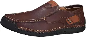 The First Young Shoes Men, Thefirstyoung Mens Slip Ons, Men's Dress Driving Loafers Slip-On Leather Casual Shoes for Travel & Outdoor