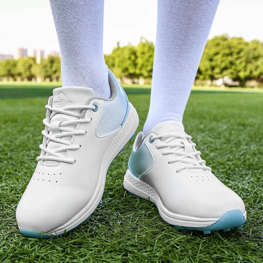 THESTRON Women's Golf Shoes Ladies Golf Sports Sneakers Spikes Women Golf Wears Spikeless Girls Golf Walking Sneakers