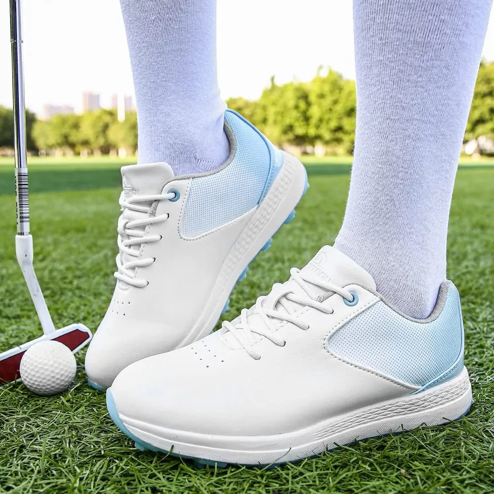 THESTRON Women's Golf Shoes Ladies Golf Sports Sneakers Spikes Women Golf Wears Spikeless Girls Golf Walking Sneakers