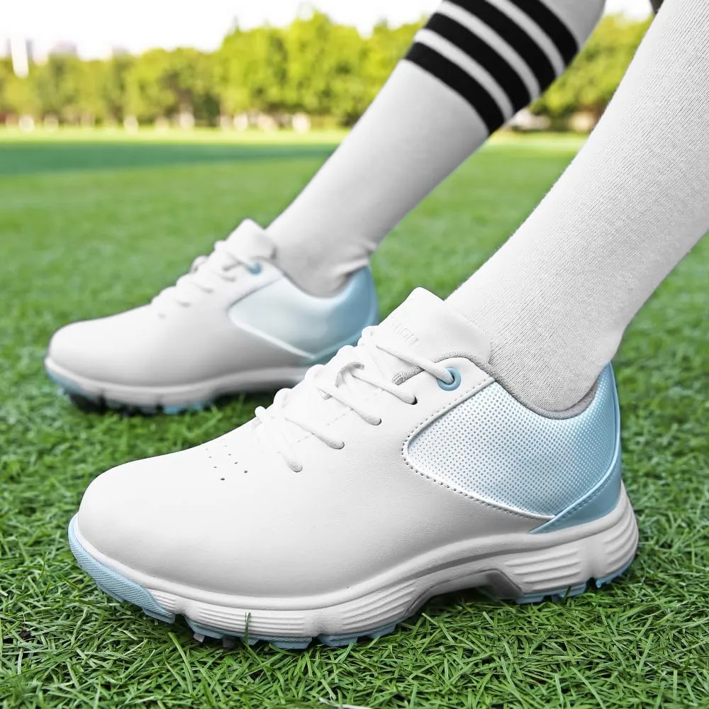 THESTRON Women's Golf Shoes Ladies Golf Sports Sneakers Spikes Women Golf Wears Spikeless Girls Golf Walking Sneakers