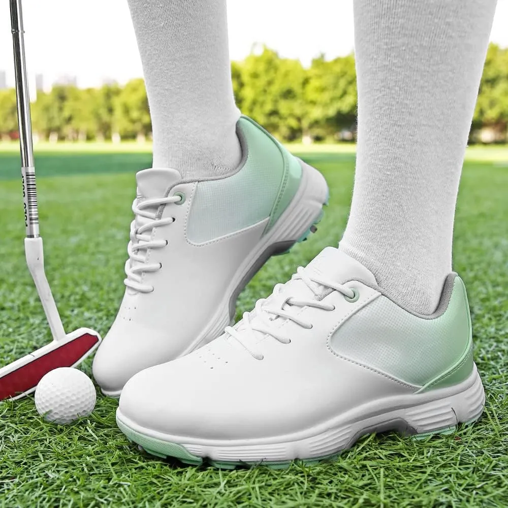 THESTRON Women's Golf Shoes Ladies Golf Sports Sneakers Spikes Women Golf Wears Spikeless Girls Golf Walking Sneakers