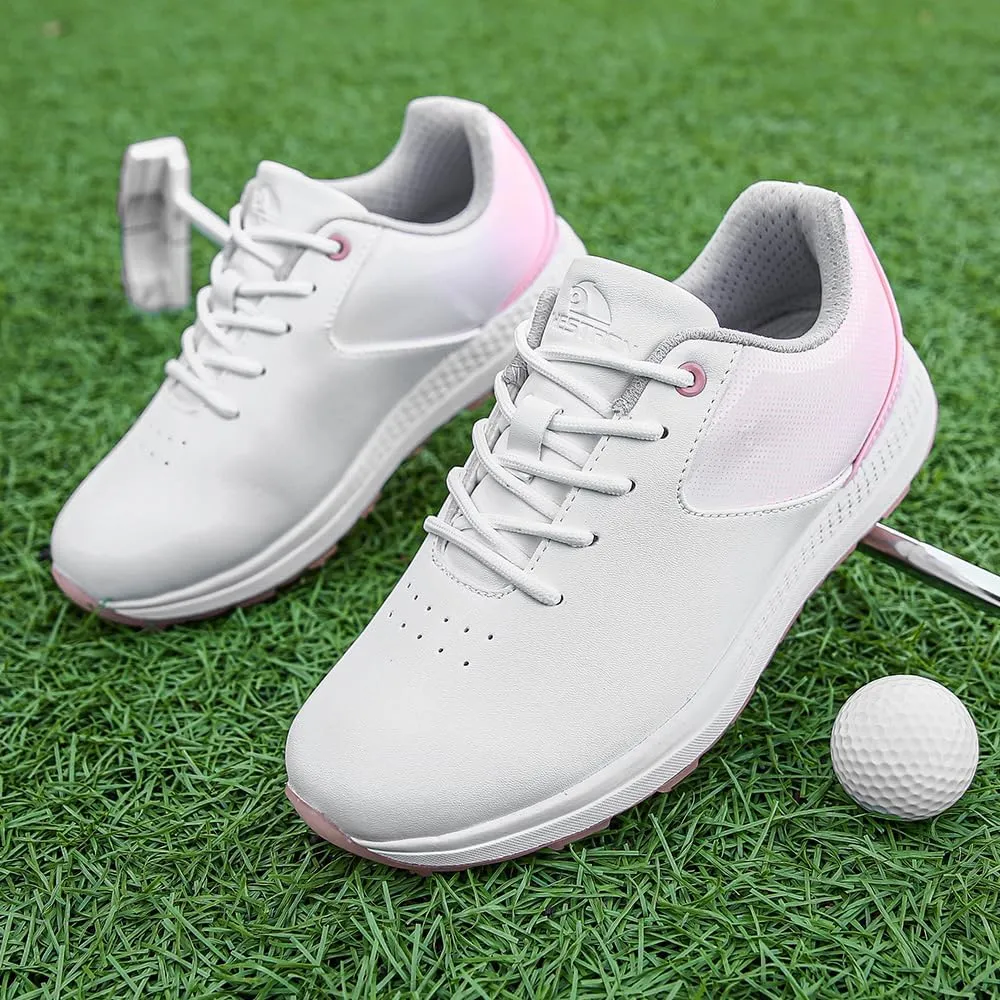 THESTRON Women's Golf Shoes Ladies Golf Sports Sneakers Spikes Women Golf Wears Spikeless Girls Golf Walking Sneakers