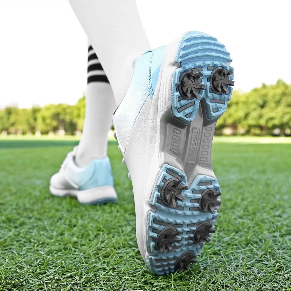 THESTRON Women's Golf Shoes Ladies Golf Sports Sneakers Spikes Women Golf Wears Spikeless Girls Golf Walking Sneakers