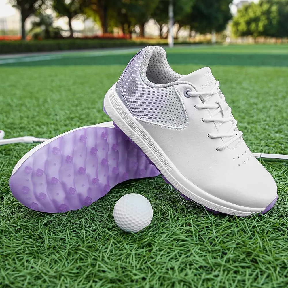 THESTRON Women's Golf Shoes Ladies Golf Sports Sneakers Spikes Women Golf Wears Spikeless Girls Golf Walking Sneakers