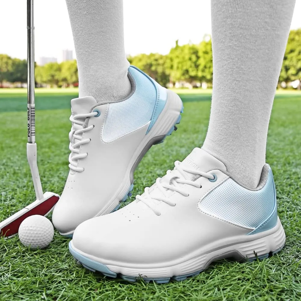 THESTRON Women's Golf Shoes Ladies Golf Sports Sneakers Spikes Women Golf Wears Spikeless Girls Golf Walking Sneakers