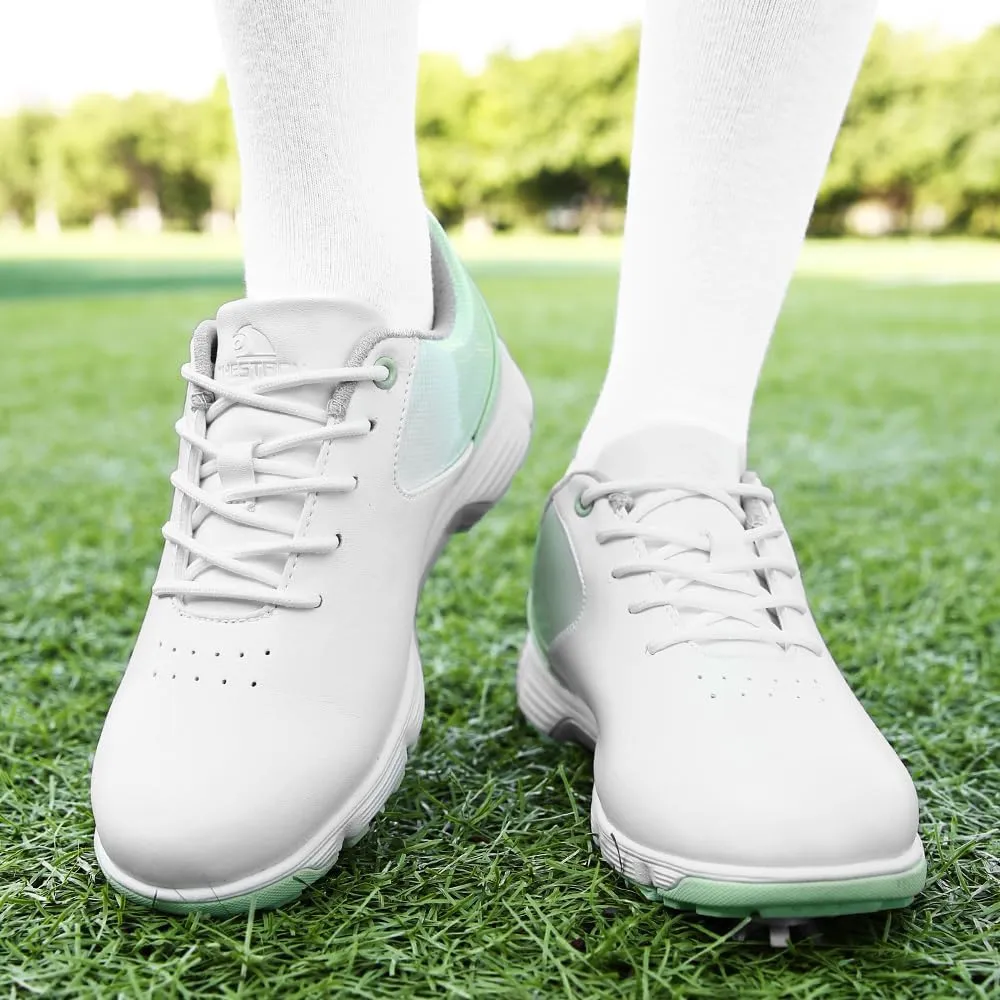 THESTRON Women's Golf Shoes Ladies Golf Sports Sneakers Spikes Women Golf Wears Spikeless Girls Golf Walking Sneakers