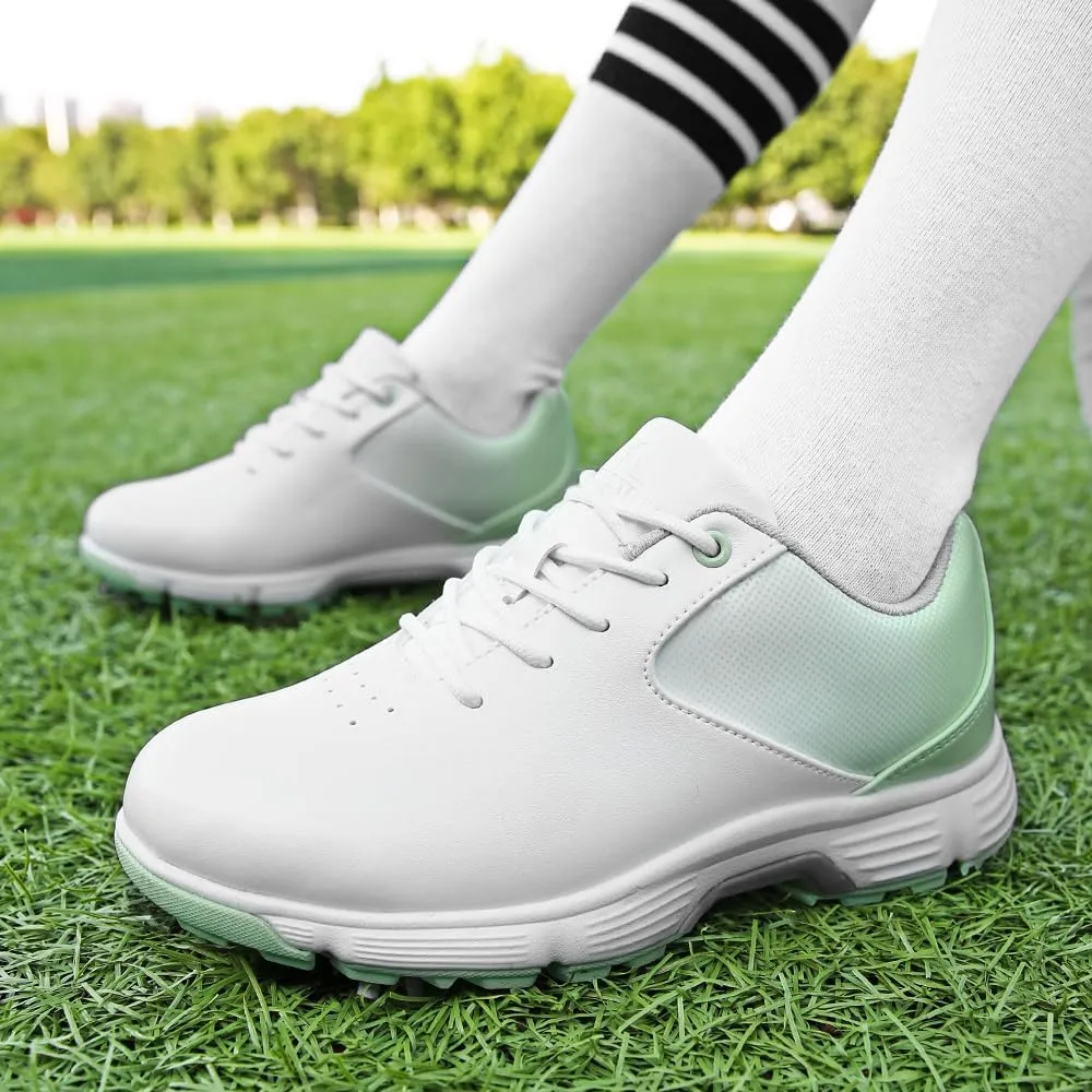 THESTRON Women's Golf Shoes Ladies Golf Sports Sneakers Spikes Women Golf Wears Spikeless Girls Golf Walking Sneakers