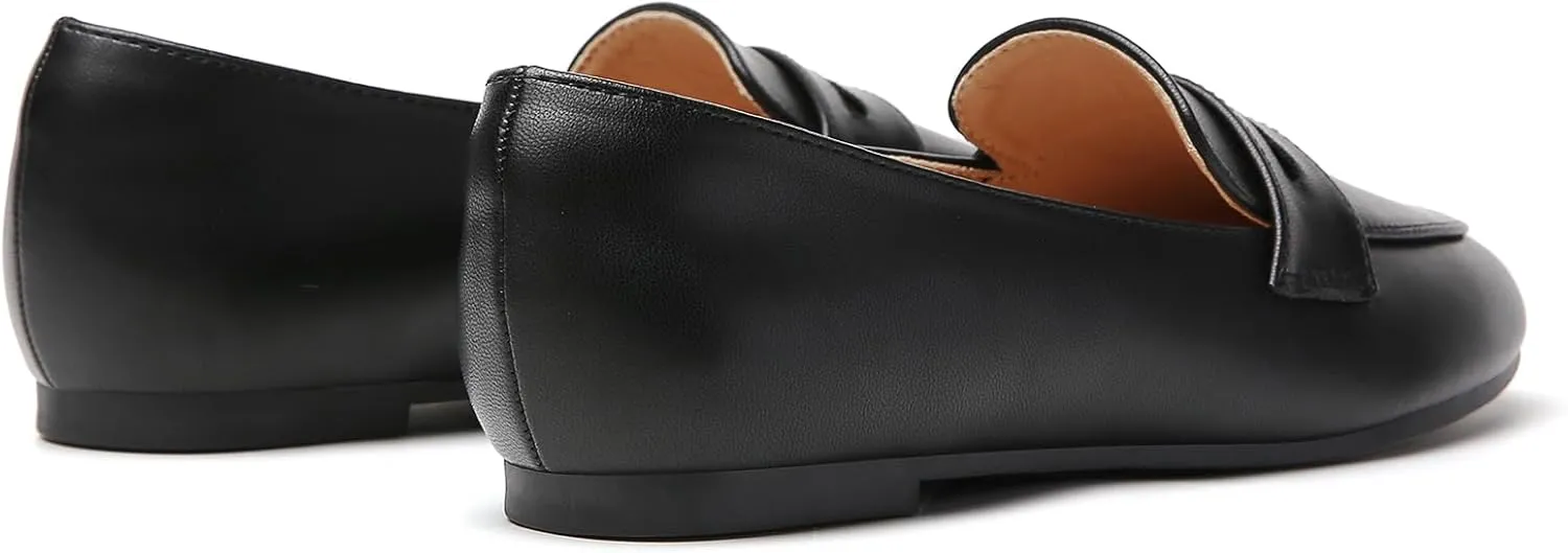 Tilocow Women's Loafers Penny Loafers for Women Comfortable Round Toe Flats Fashion Work Dressy Shoes