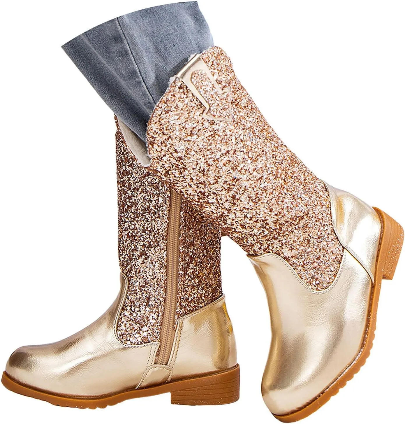 Toddler Girls Cowgirl Boots Western Glitter Cowboy Boot Ankle Boots Little Kids Big Kid Party Birthmen Dress Shoes