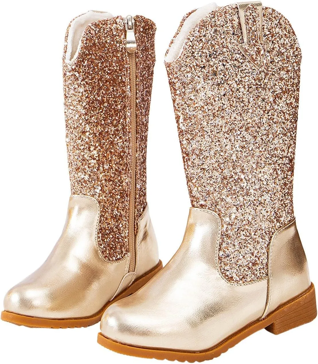Toddler Girls Cowgirl Boots Western Glitter Cowboy Boot Ankle Boots Little Kids Big Kid Party Birthmen Dress Shoes