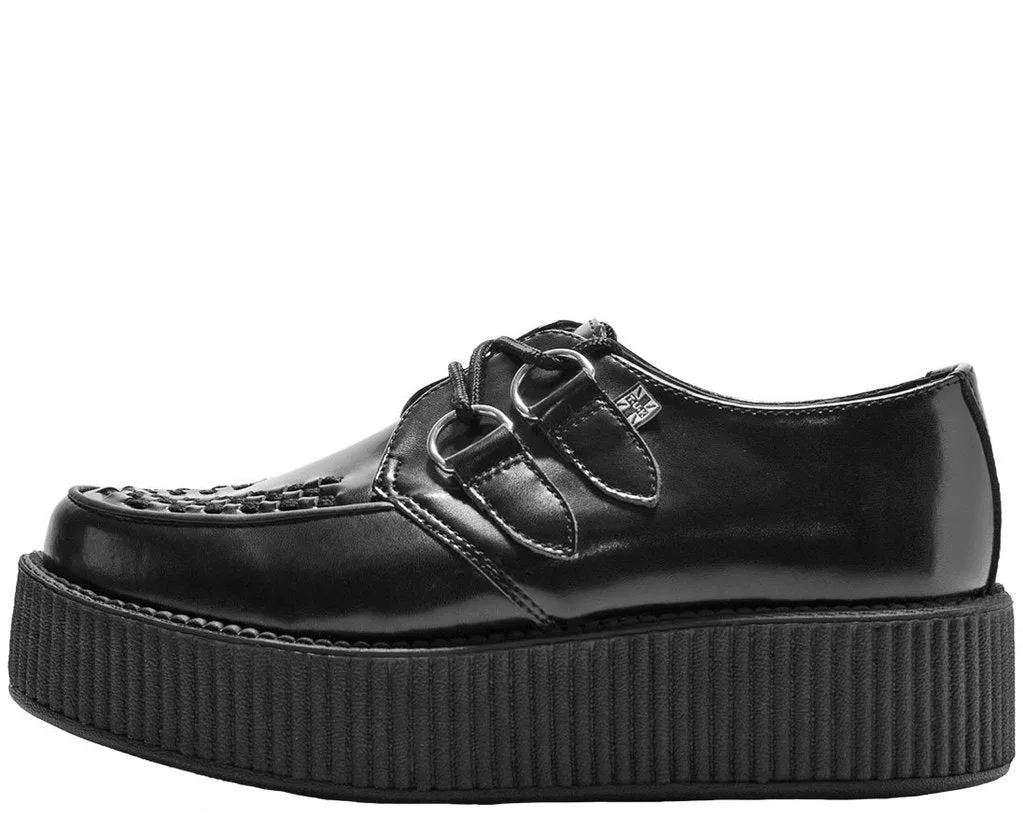 TUK Black Leather Mondo Creeper V6802