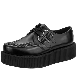 TUK Black Leather Mondo Creeper V6802