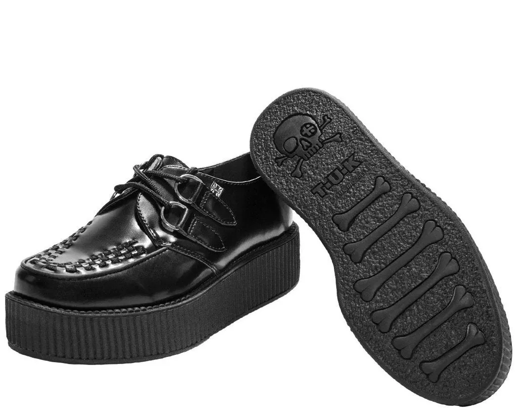 TUK Black Leather Mondo Creeper V6802