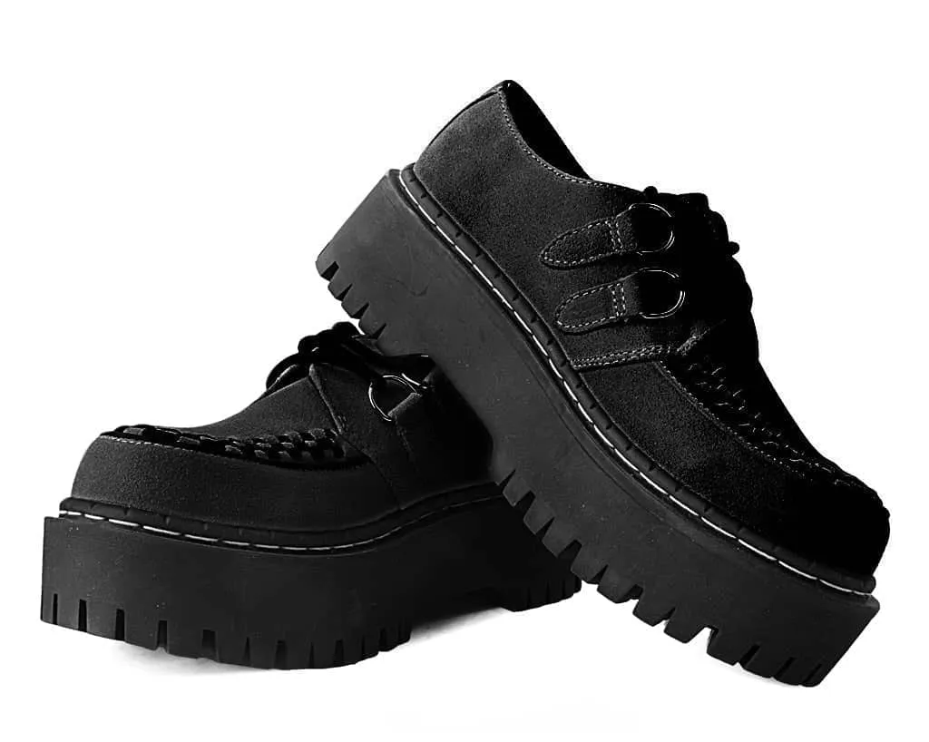 TUK Black Suede Double Decker Creeper