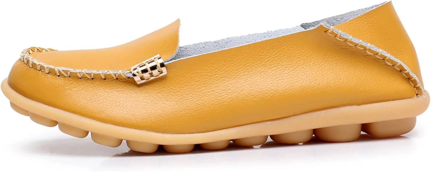 VenusCelia Women's Natural 2 Comfort Walking Flat Loafer