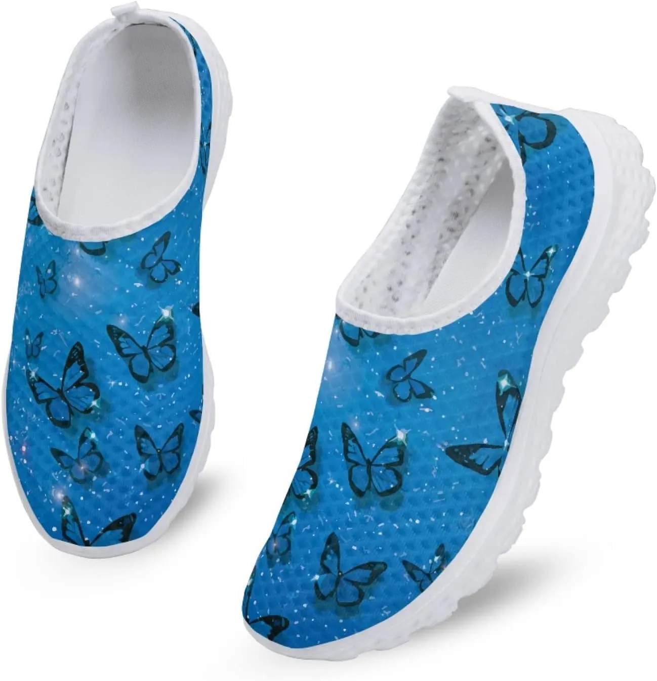 Walking Shoes Mesh Slip On Flats Loafer Breathable Lightweight Mesh Running Sneakers