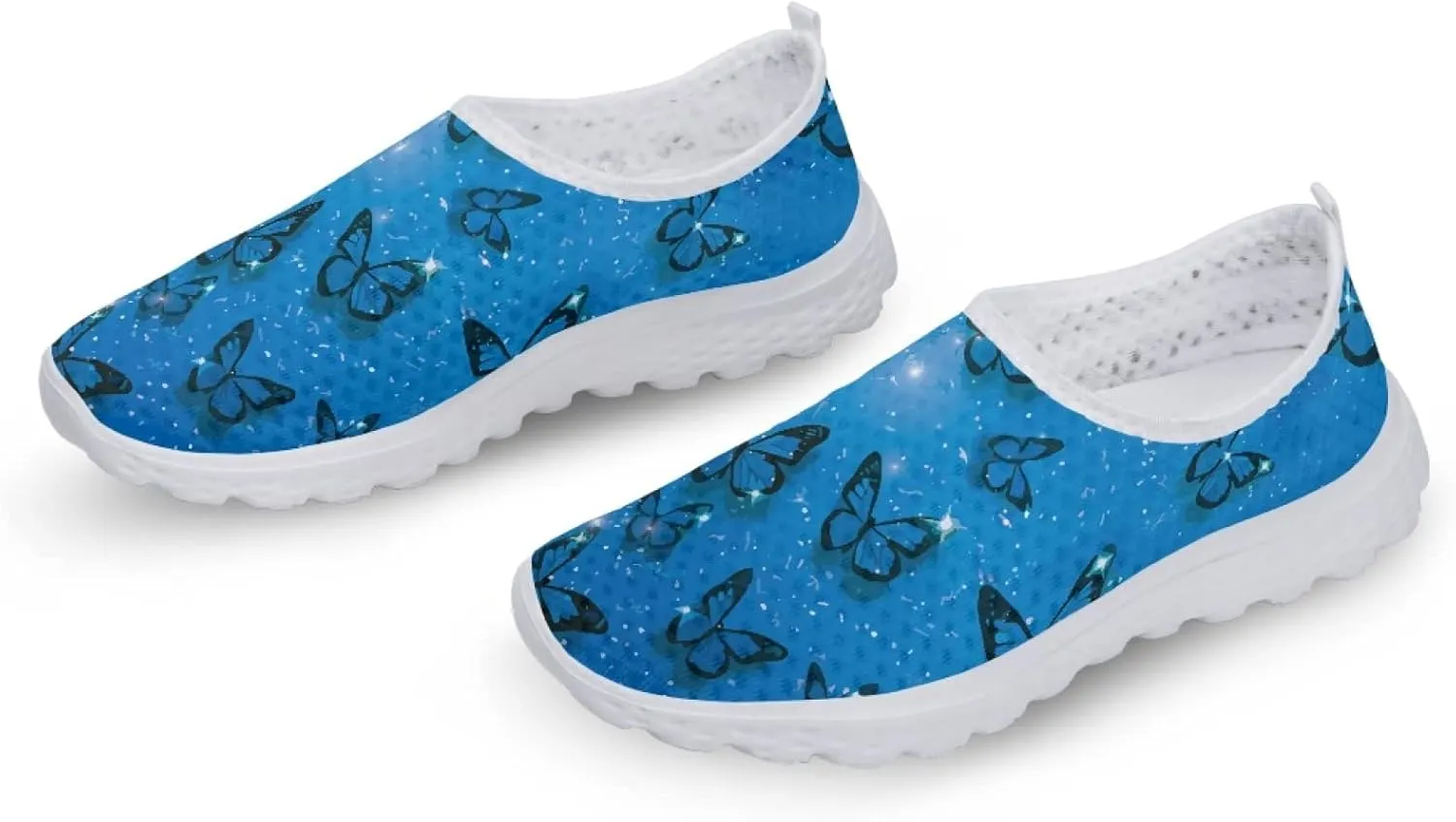 Walking Shoes Mesh Slip On Flats Loafer Breathable Lightweight Mesh Running Sneakers