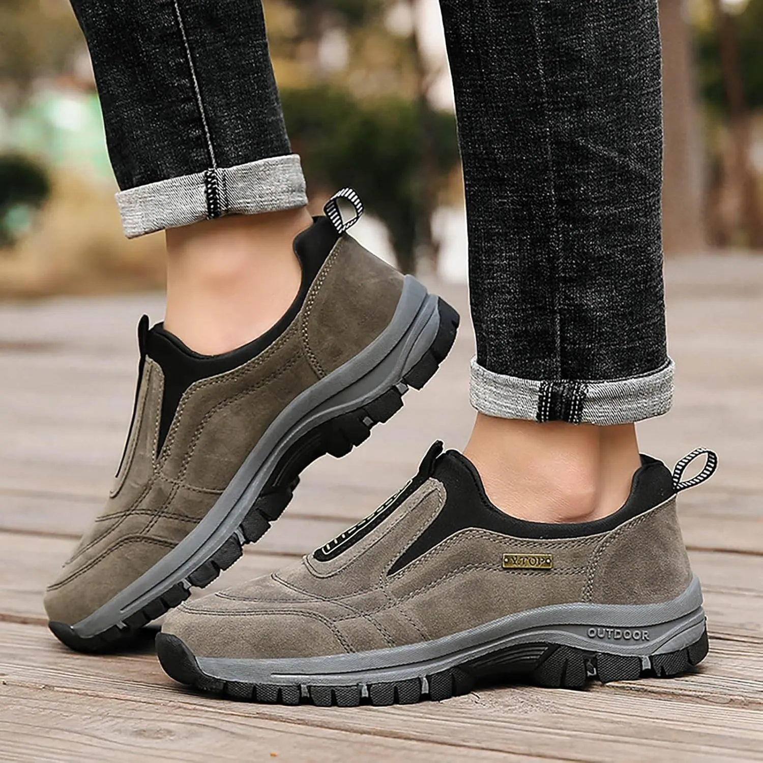 Waterproof Shoes for Men Breathable Trekking Trails Shoes Non-Slip Hiking Shoes Lightweight Casual Walking Shoes