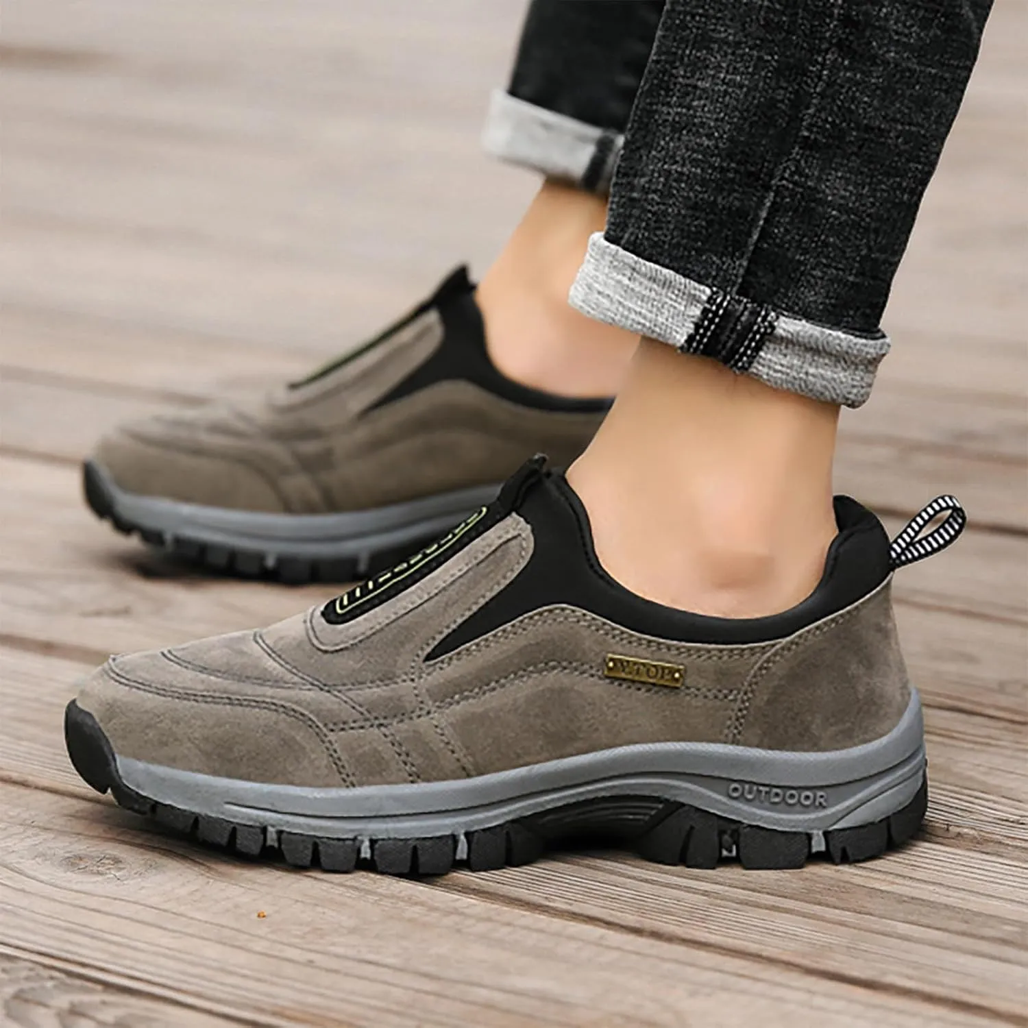 Waterproof Shoes for Men Breathable Trekking Trails Shoes Non-Slip Hiking Shoes Lightweight Casual Walking Shoes